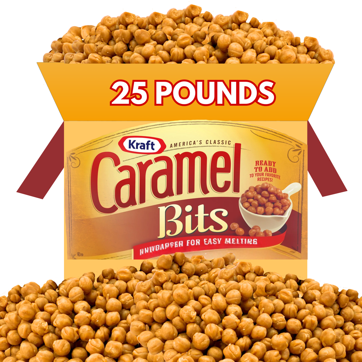 Kraft Caramel Bits, Unwrapped for Easy Melting – Bulk Value Bag