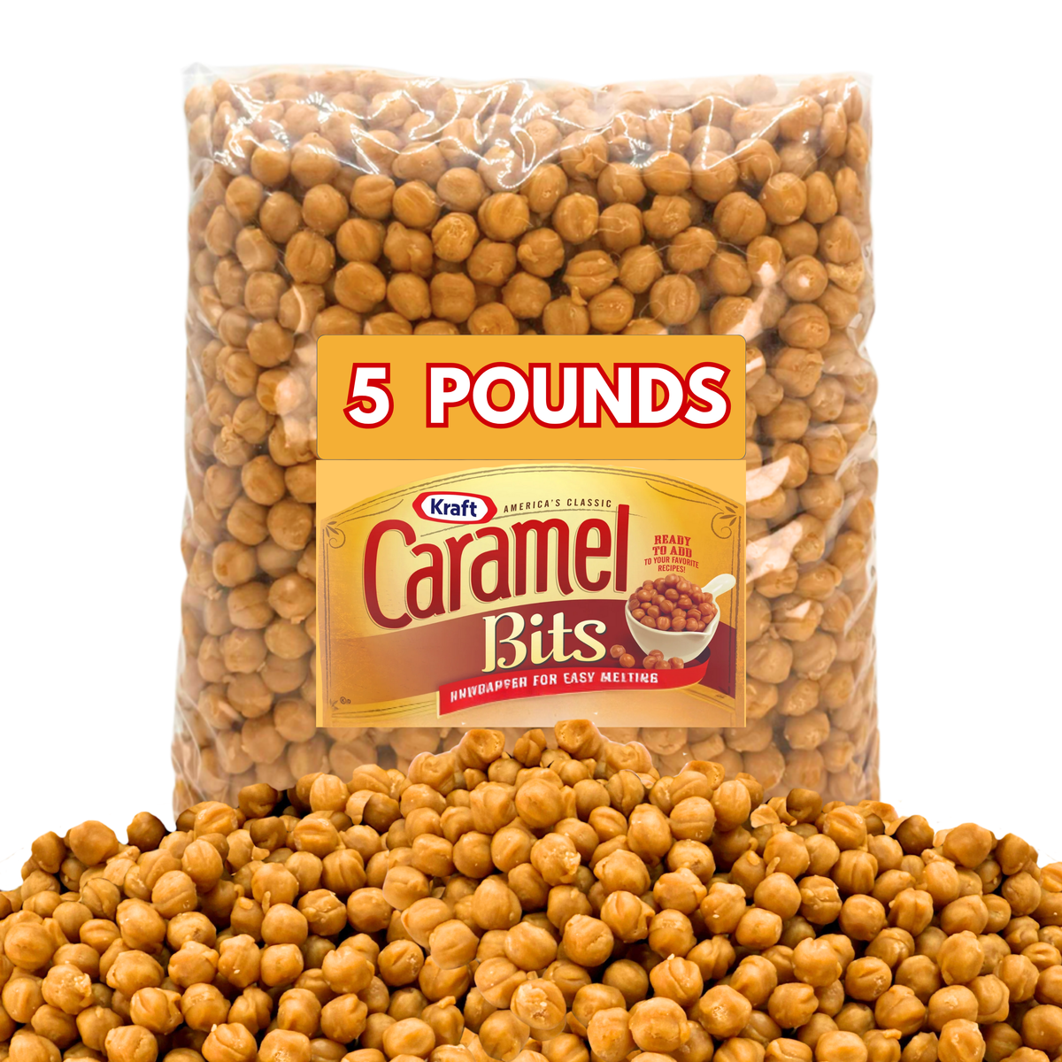 Kraft Caramel Bits, Unwrapped for Easy Melting – Bulk Value Bag