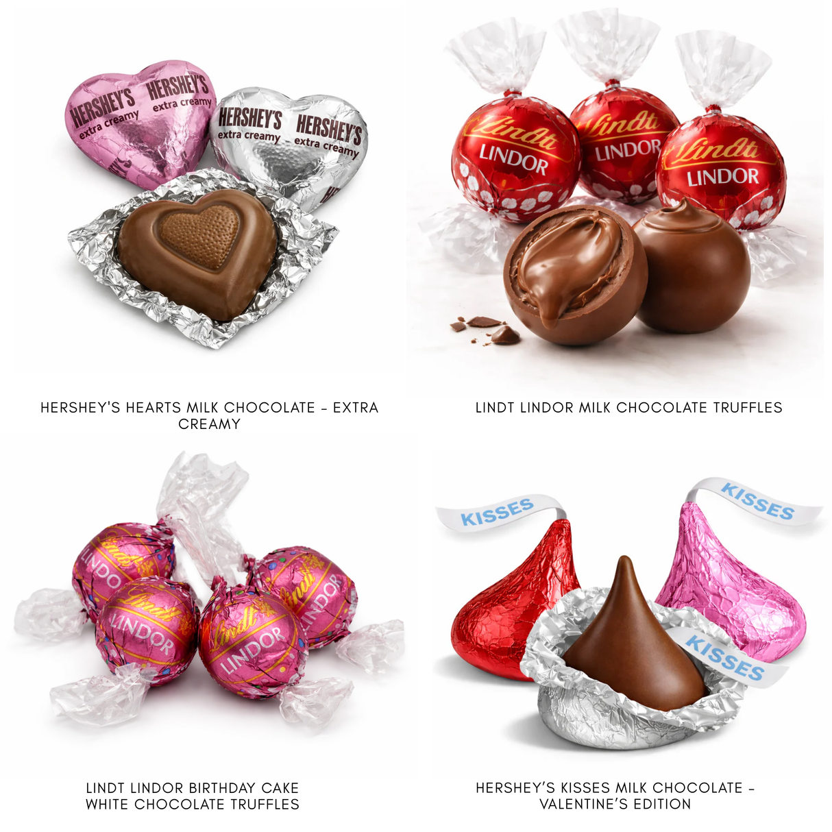 Valentine’s Day Chocolate Gift Box with Hershey’s & Lindt Favorites – Pink Box – 2 lb