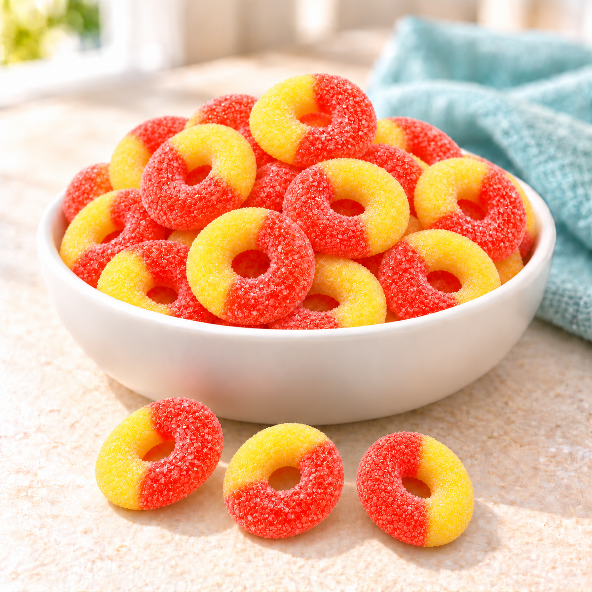 Ringtown Sweets Sour & Sweet Peach Rings Candy