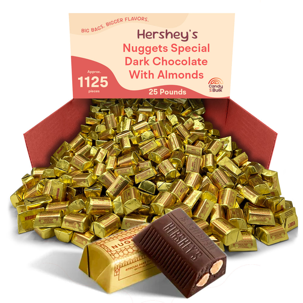 Hershey's Nuggets Special Dark Mildly Sweet Chocolate with Almonds - Bulk Value Pack