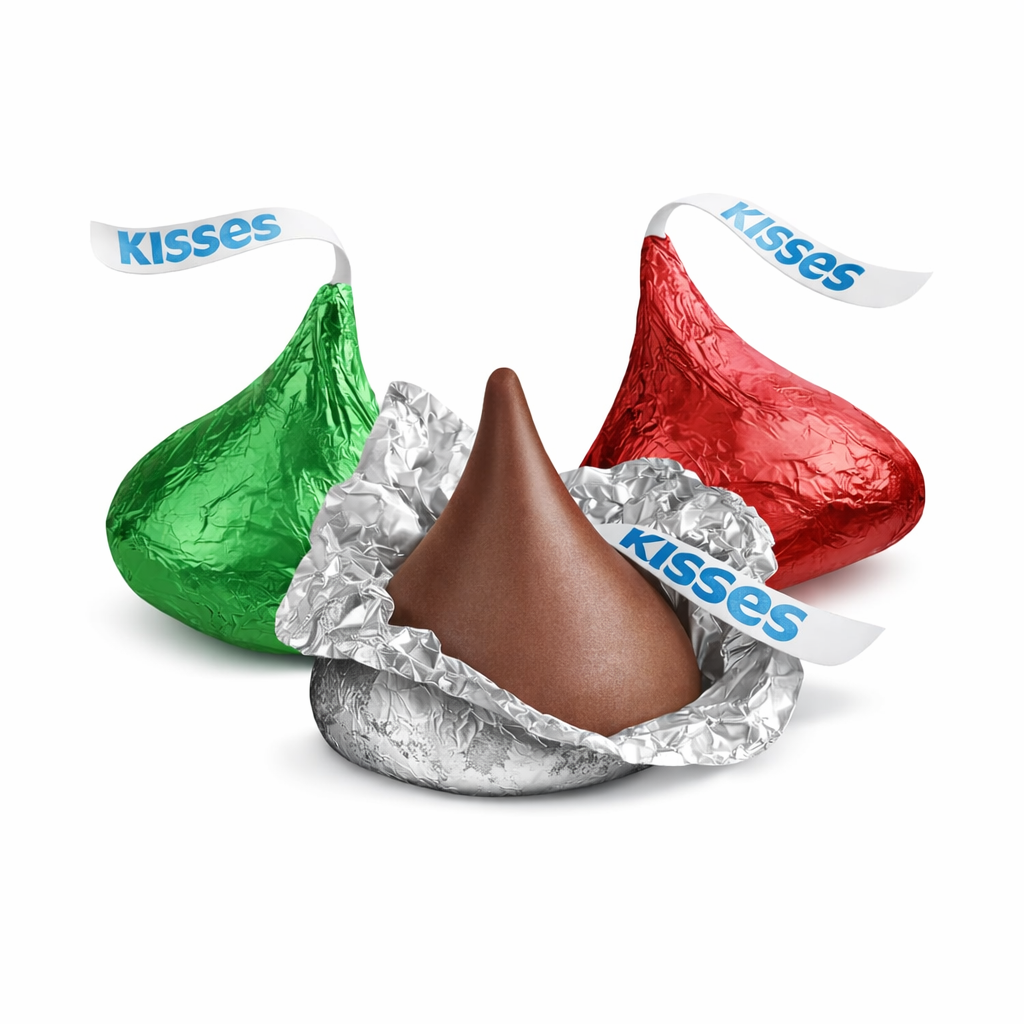Hershey's Kisses Milk Chocolate – Christmas Foils, Bulk Value Bag