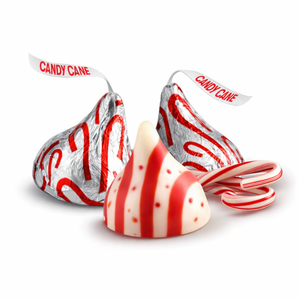 Hershey’s Kisses Candy Cane Mint Candy with Stripes & Candy Bits – Bulk Value Bag