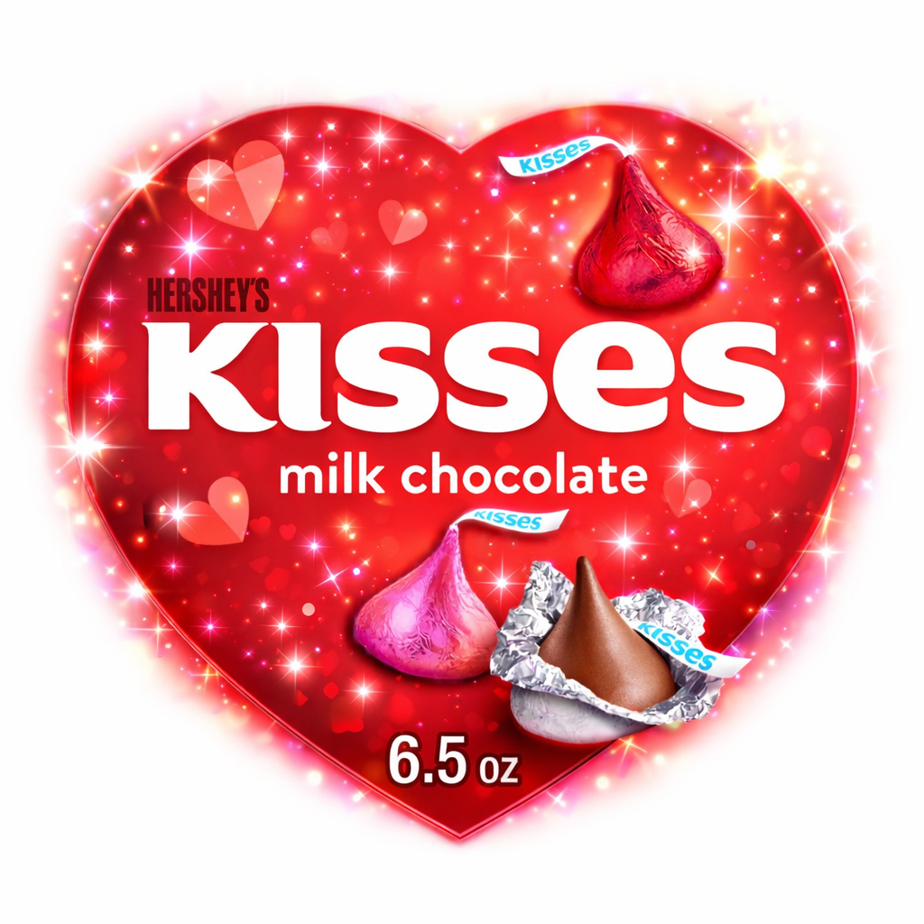 Hershey's Kisses – Valentine's Day Gift Box – Milk Chocolate - 6.5oz