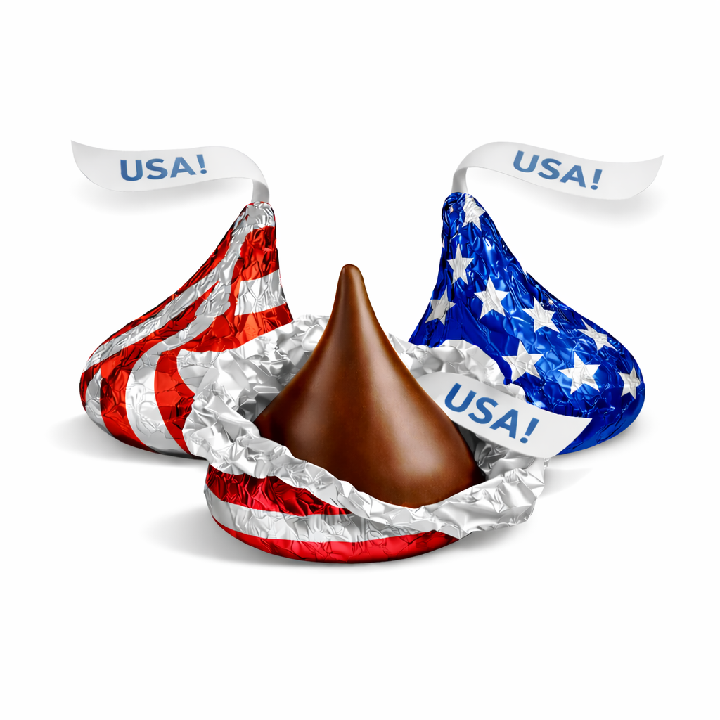 Hershey's Kisses Milk Chocolate – Patriotic Foils, Bulk Value Bag