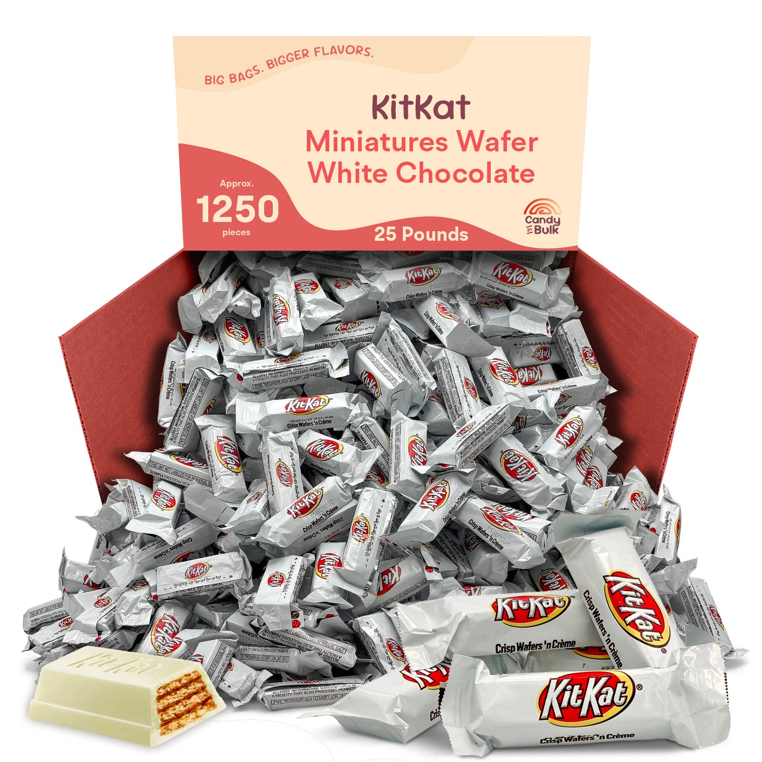 KitKat White Chocolate Wafer Miniatures – Bulk Value Bag – Candy