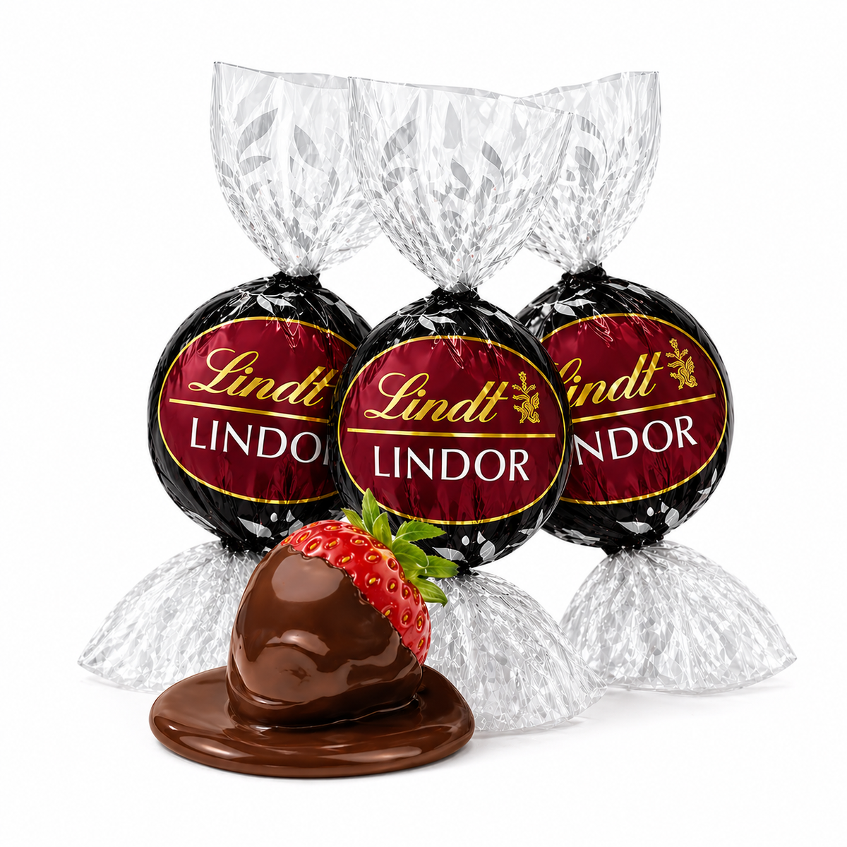 Lindt LINDOR Dark Strawberry Chocolate Truffles – Bulk Value Bag