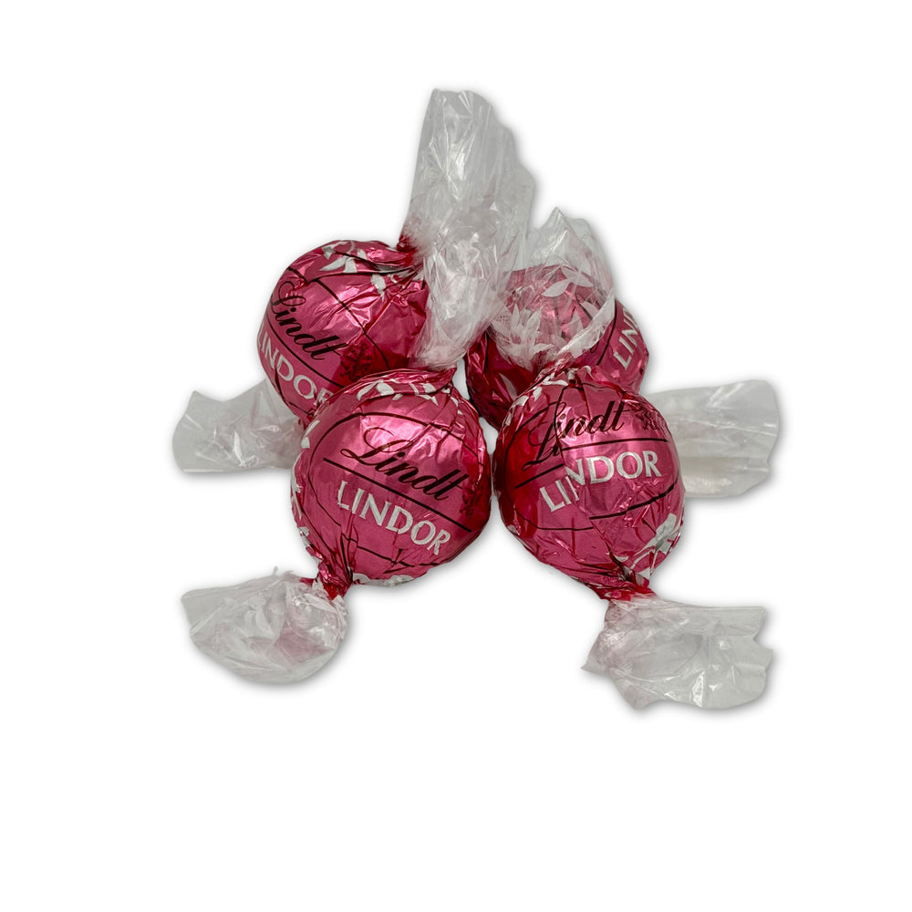 Lindt LINDOR Strawberries & Cream White Chocolate Truffles – Bulk Value Pack