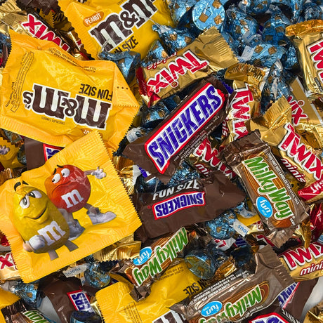Chocolate Mix: M&M’s, Snickers, Twix, Milky Way (Office Favorite)