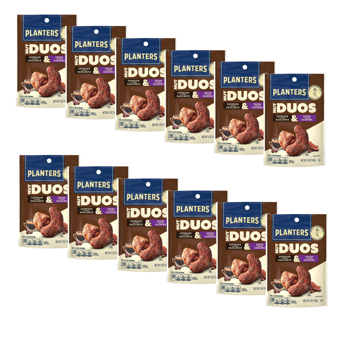 Planters Nut Duos Cocoa Cashews & Expresso Hazelnut 5 oz