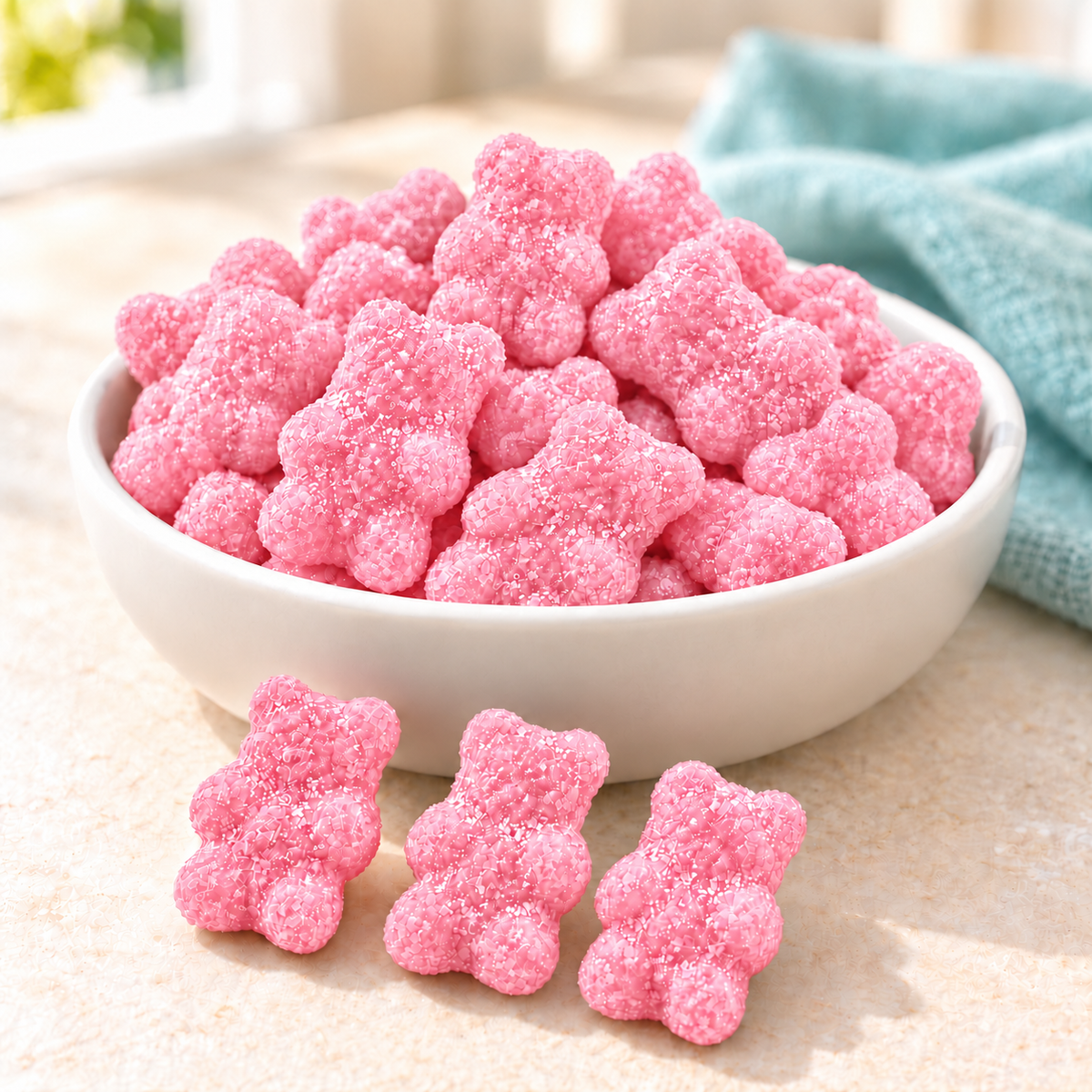 Ringtown Sweets Pink Sour Bears Tutti-Fruity Flavor Candy