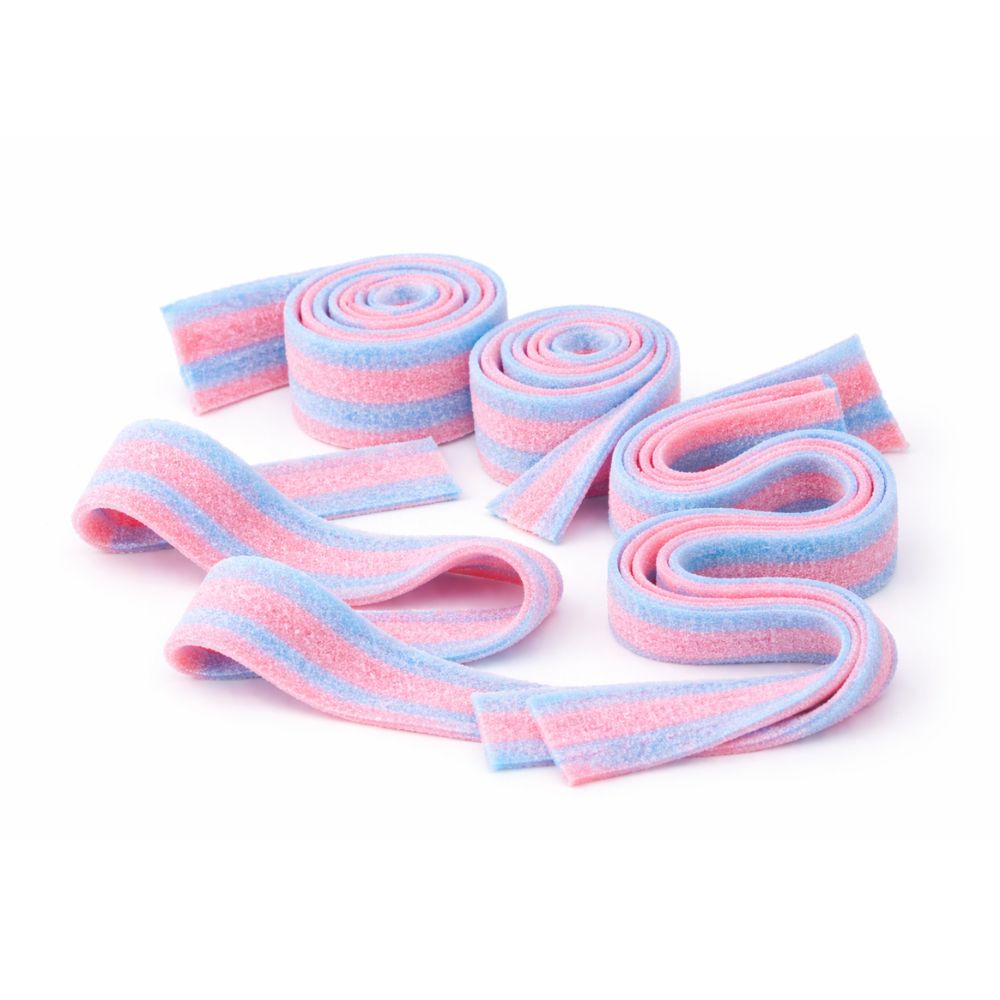 Dorval Sour Power Belts Cotton Candy – Classic Sweet & Sour Candy – Bulk Value Bag