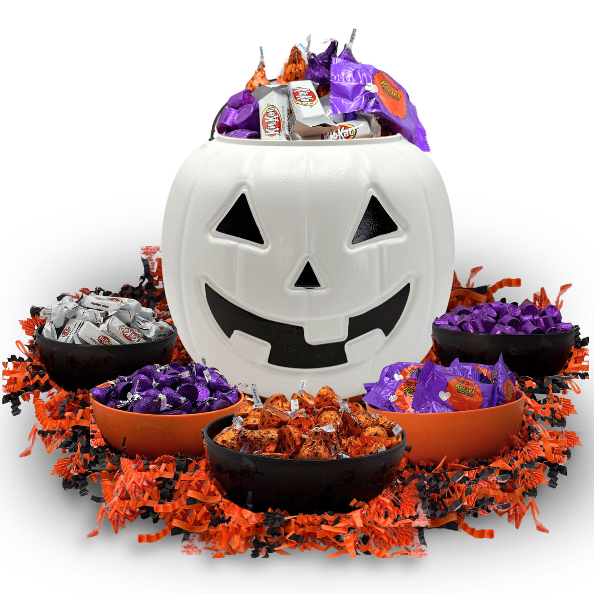 Pumpkin Candy Bucket with 5 lb Assorted Candy