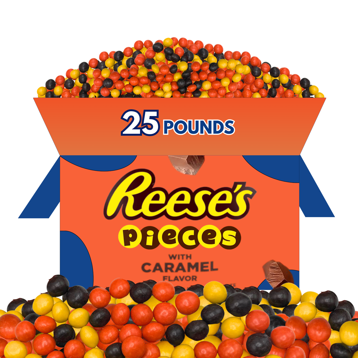 Reese's Pieces Caramel Flavored Milk Chocolate Candy – Bulk Value Bag