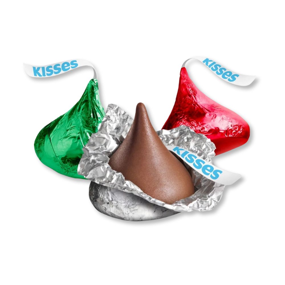 Hershey's Kisses Milk Chocolate – Christmas Foils, Bulk Value Pack