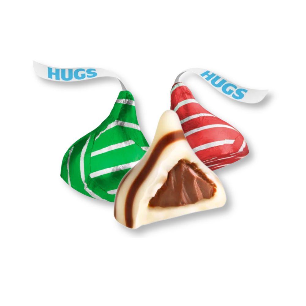 Hershey's Hugs – Milk Chocolate Kisses Hugged by White Creme, Bulk Value Pack