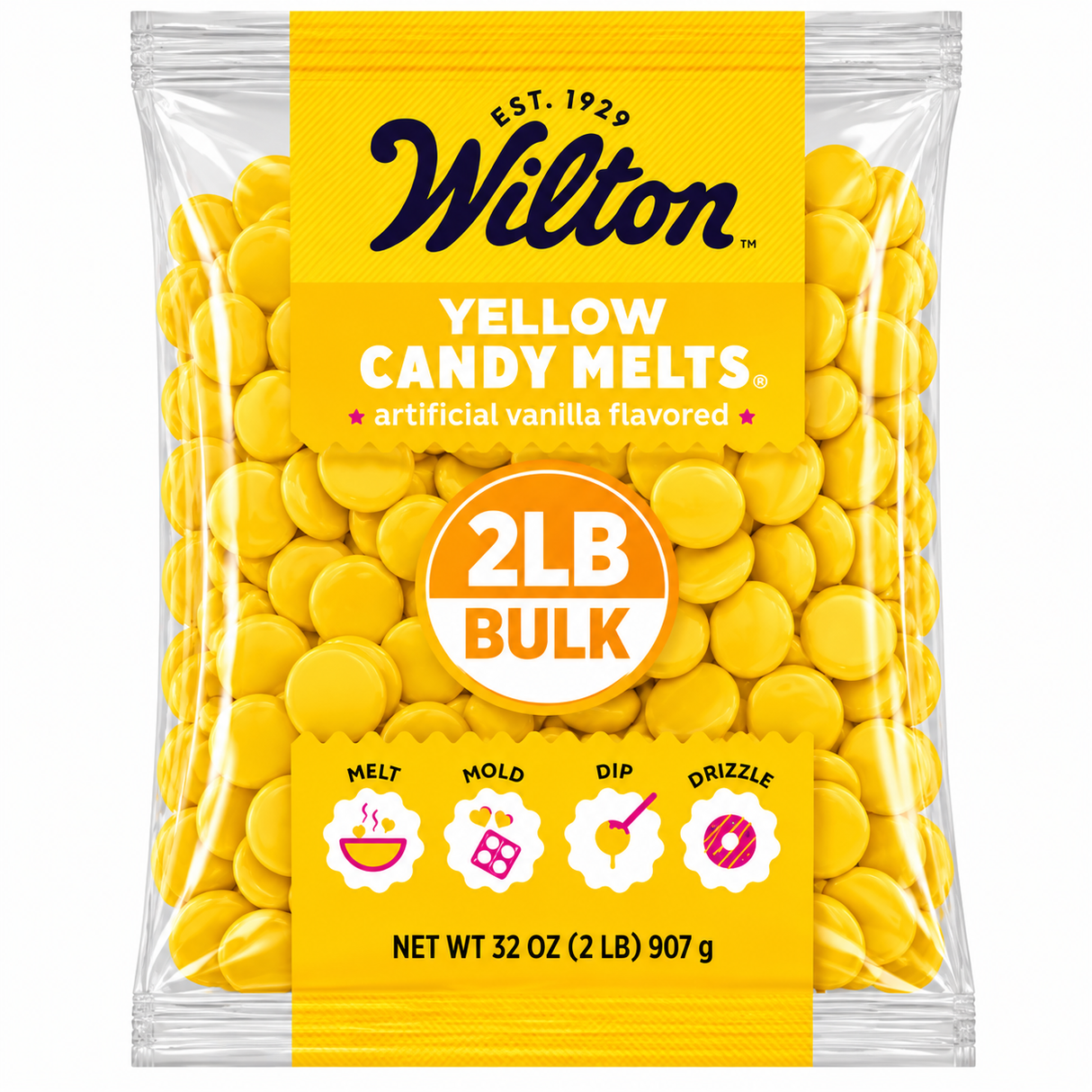 Wilton Yellow Confectionery Melting Wafers – Bulk Value Bag